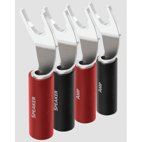 AUDIOQUEST FOURCHES SUREGRIP 100 SILVER (JEU DE 8)